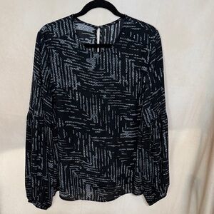 Elegant Black and White Women's Top